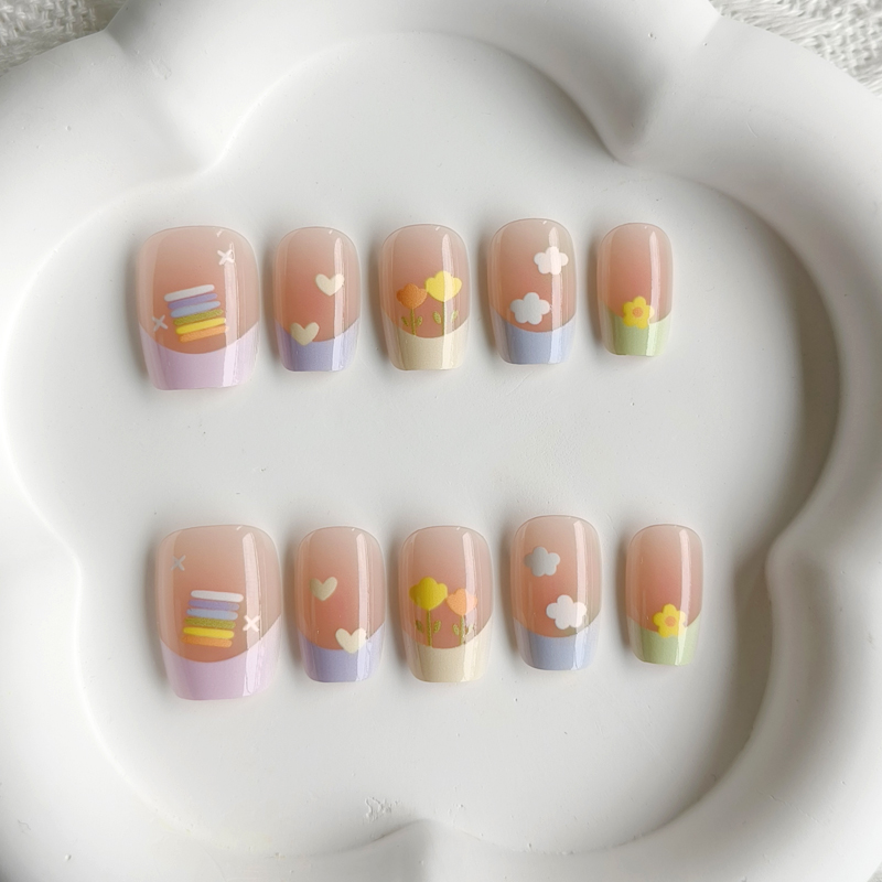 Nail Art Xs - 10Pcs Women Spring Fresh and Delicate