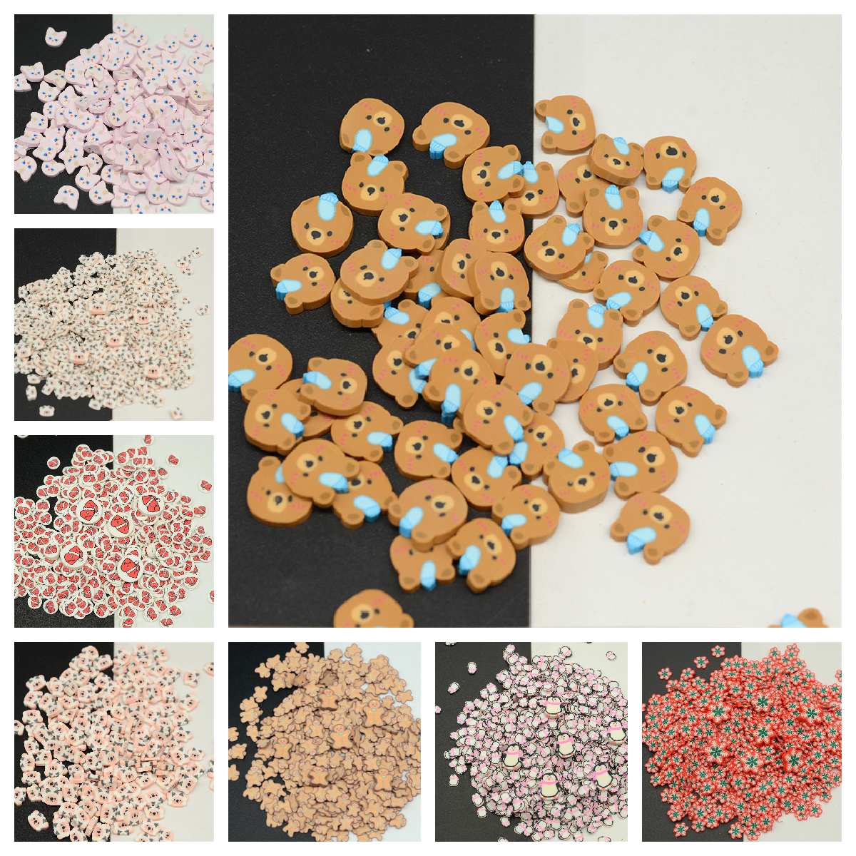 Nail Art Love - 100G 5mm/10mm Polymer Clay Slice Bear
