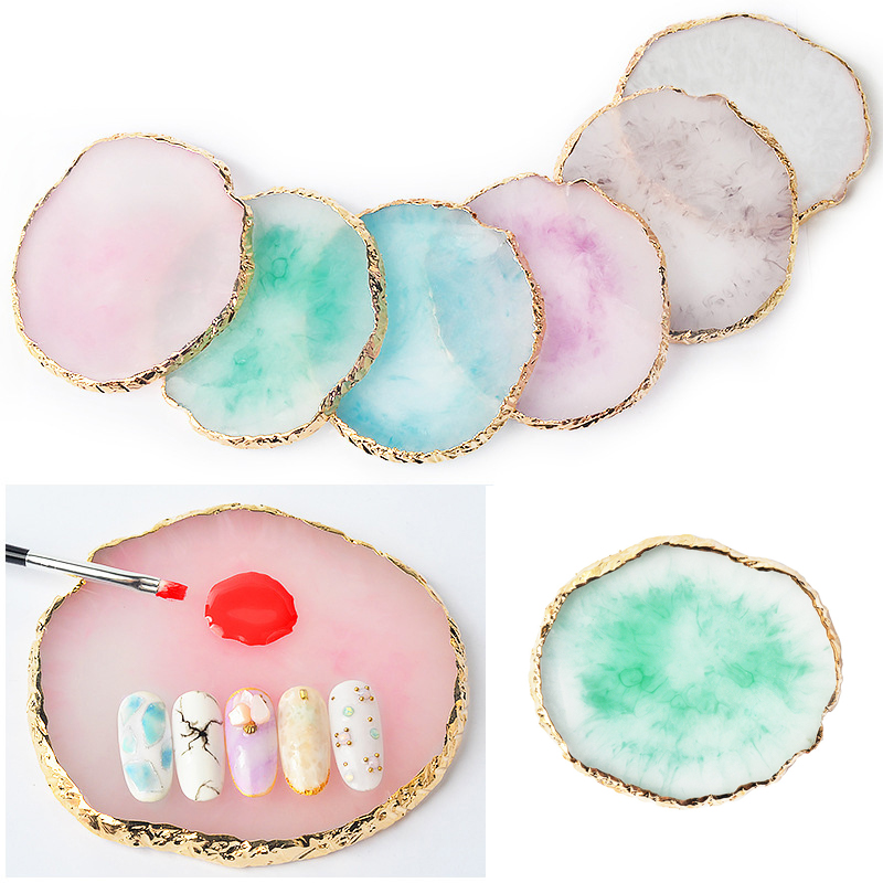 Nail Art Navy - Resin Agate Stone Nail Art Palette