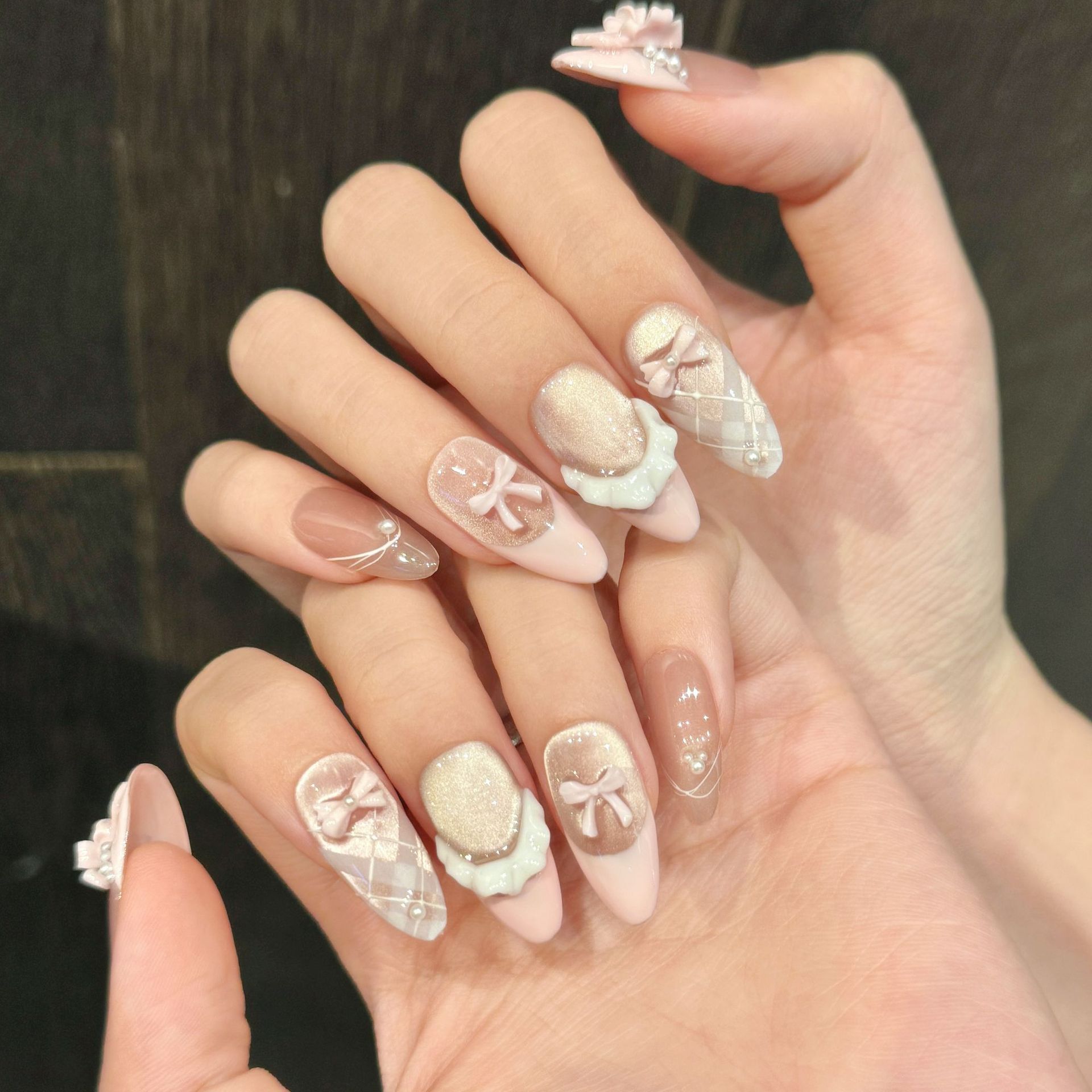 10pcs Handmade Press on Nails  - Nail Art Xs 评论和价格