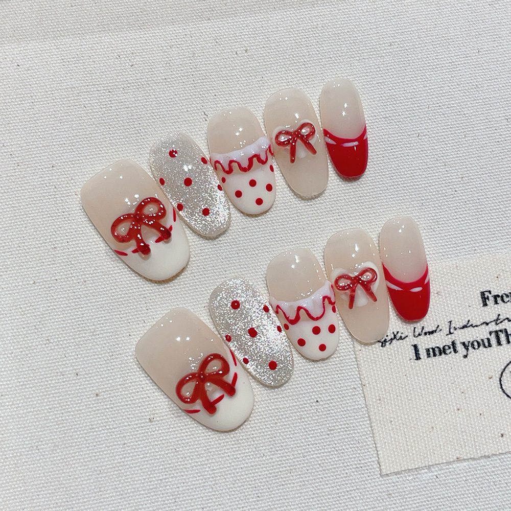 10pcs Short Oval Handmade Pres - Nail Art Xs 评论和价格