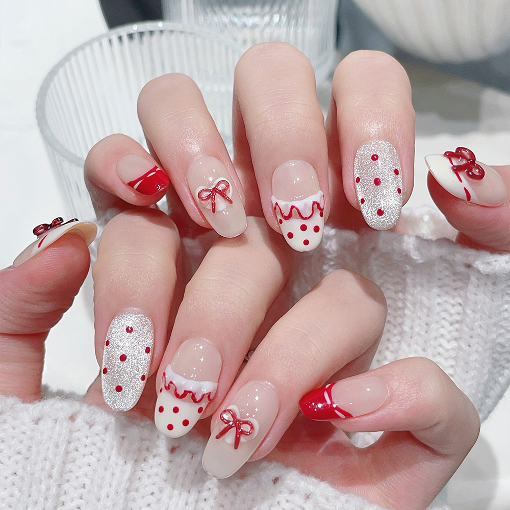 10pcs Short Oval Handmade Pres - Nail Art Xs 评论和价格