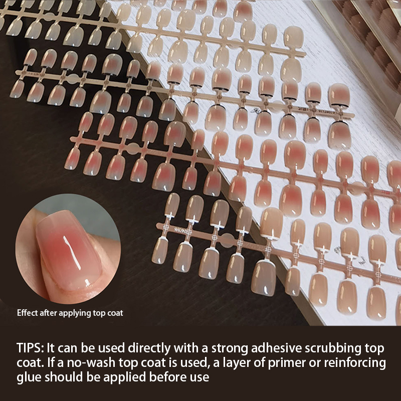 30pcs Gradient Fake Nails Fren - Nail Art Xs 评论和价格