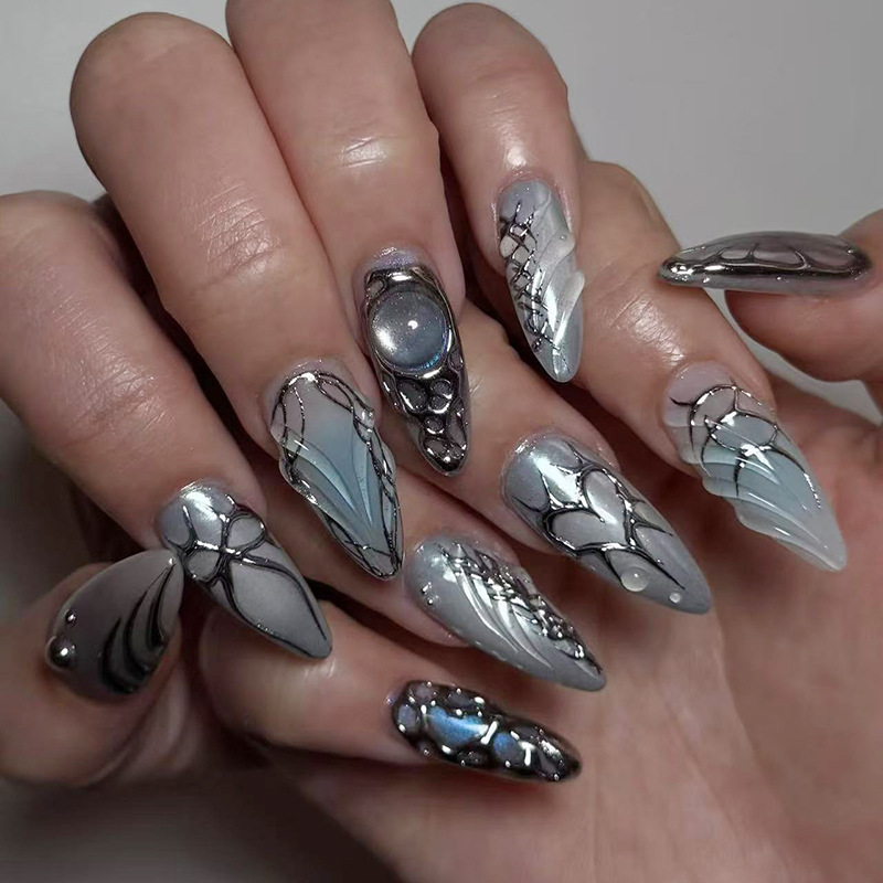 24pcs Wearable Press on Nails  - Nail Art Love 评论和价格