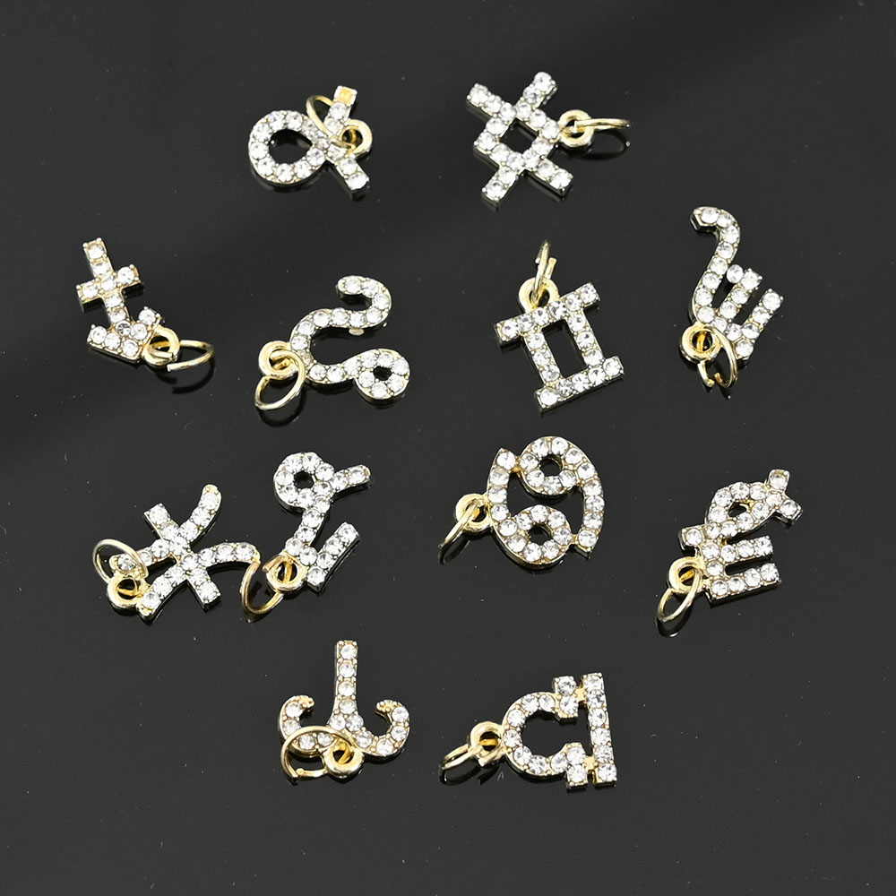 10Pcs 12 Constellation Dangle  - Nail Art Xs 评论和价格
