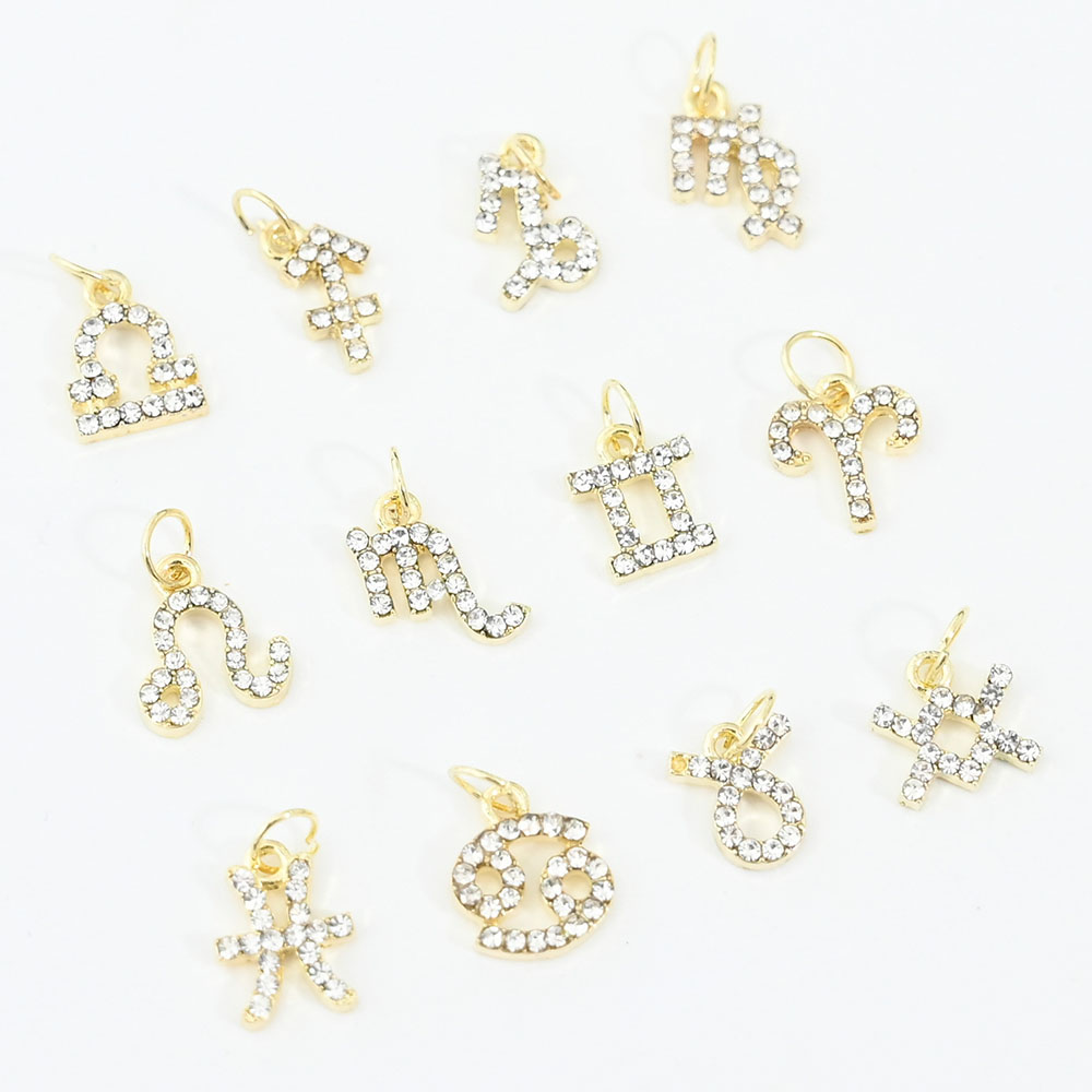 10Pcs 12 Constellation Dangle  - Nail Art Xs 评论和价格