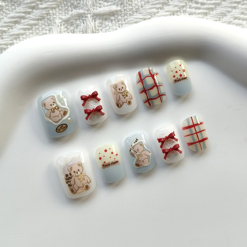 10Pcs Korean Style Cute Bear a - Nail Art Xs 评论和价格