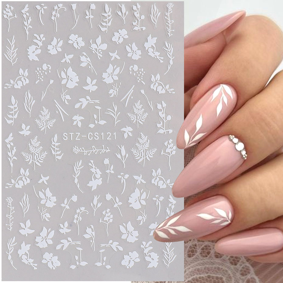 2pcs 3D Simple Floral Leaf Nai - Nail Art Simple Elegant 评论和价格