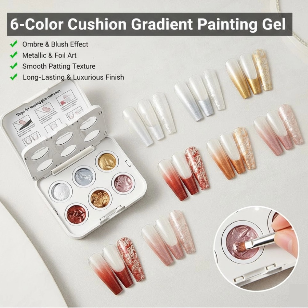 6 Colors Ombre Nail Gradient G - Nail Art Ombre Pink 评论和价格