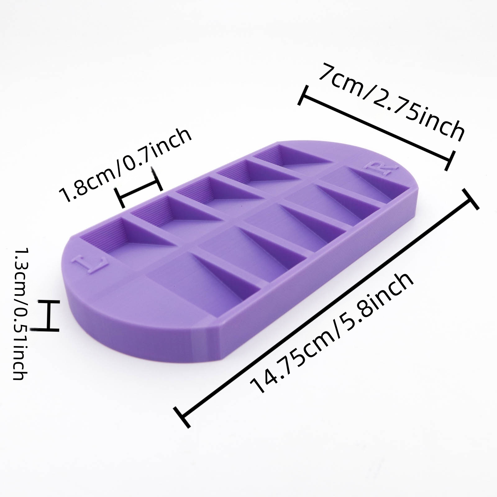 8 Grids Nail Tip Storage Tray  - Nail Art Navy 评论和价格