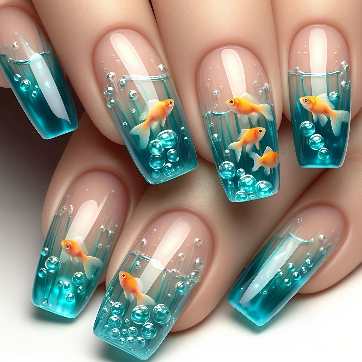 Medium long Square fake nails  - Nail Art Red 评论和价格