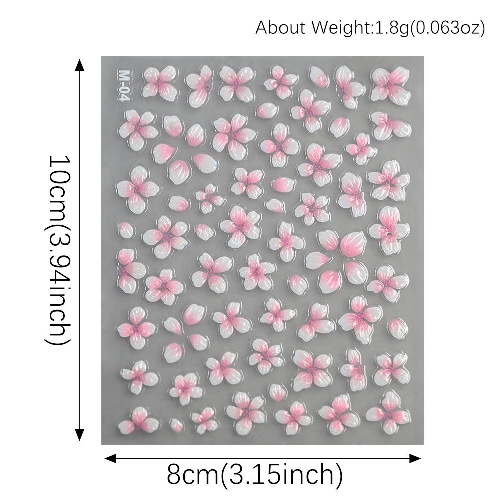 1Pc 3D Raised Ombre Design Nai - Nail Art Ombre Pink 评论和价格
