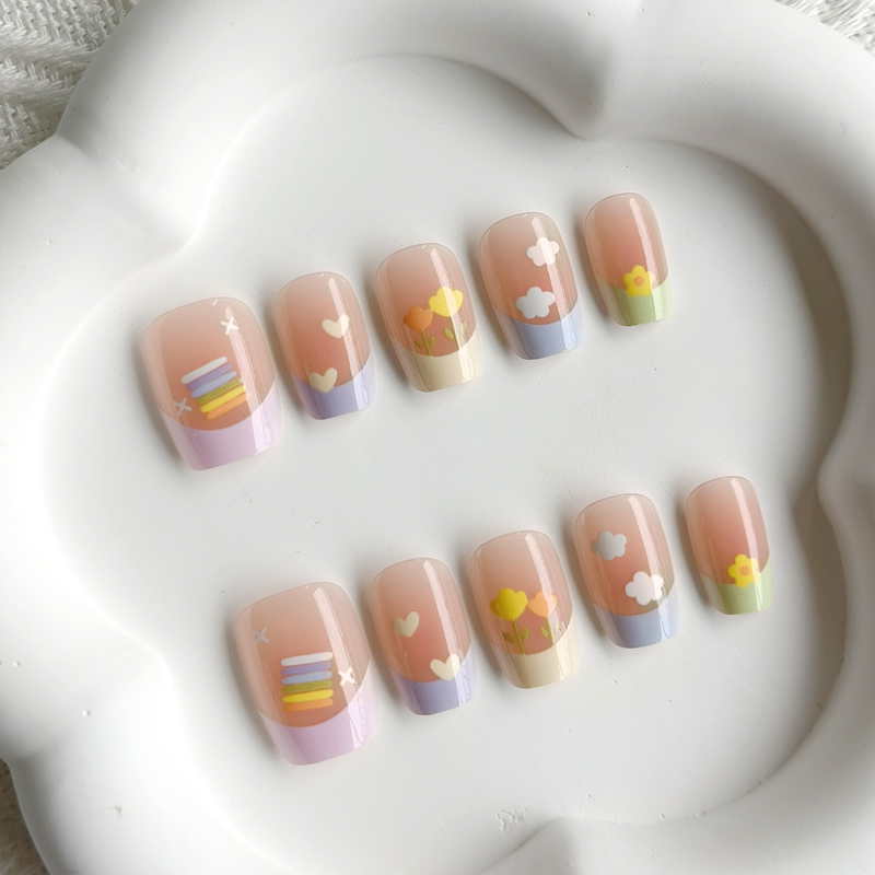 10Pcs Women Spring Fresh and D - Nail Art Xs 评论和价格