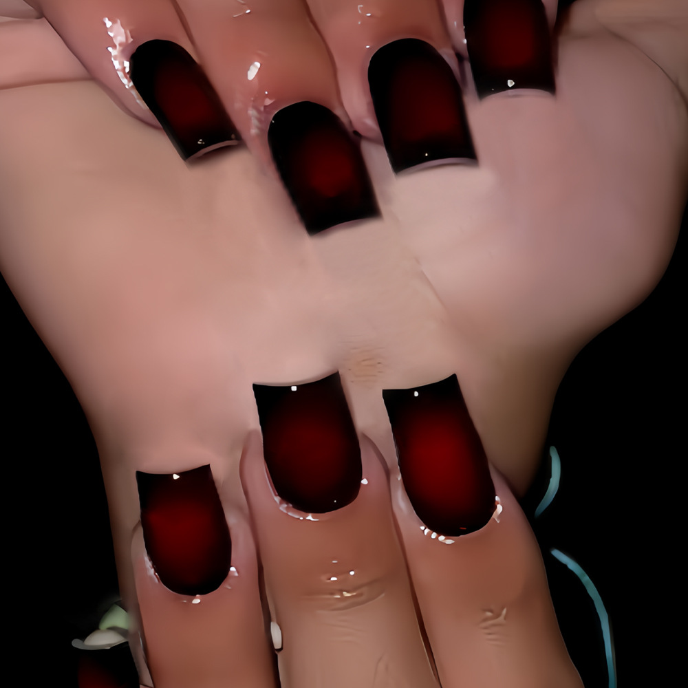Short Square fake nails for wo - Nail Art Red 评论和价格