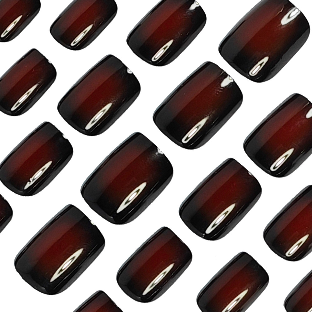 Short Square fake nails for wo - Nail Art Red 评论和价格