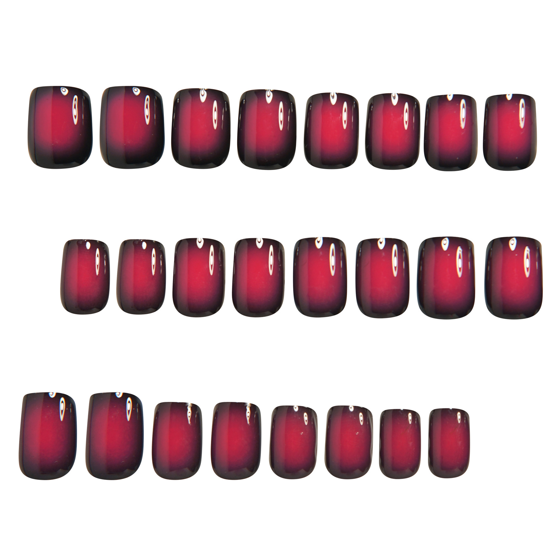 Short Square fake nails for wo - Nail Art Red 评论和价格