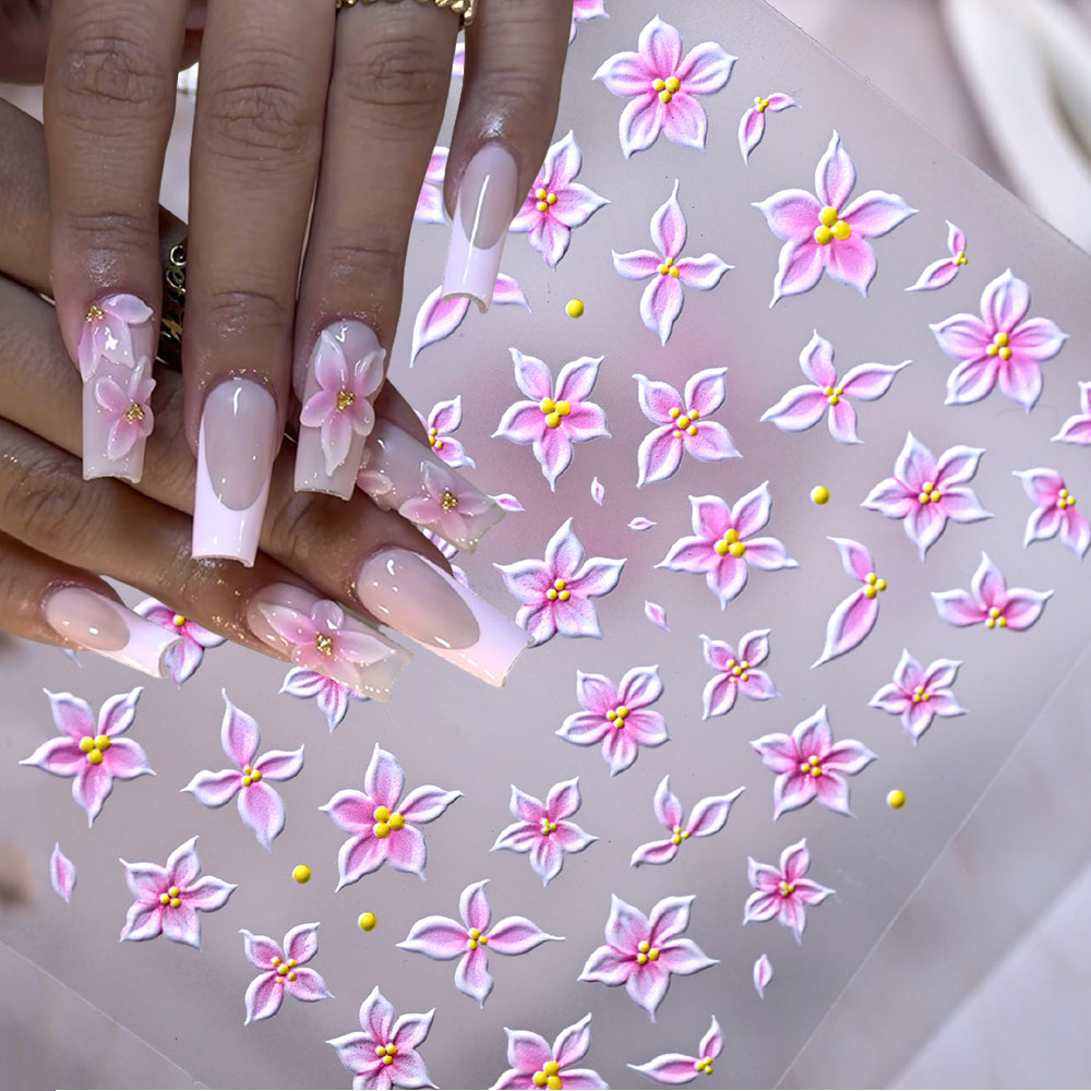 5D Relief Ombre Pink Five-Peta - Nail Art Ombre Pink 评论和价格