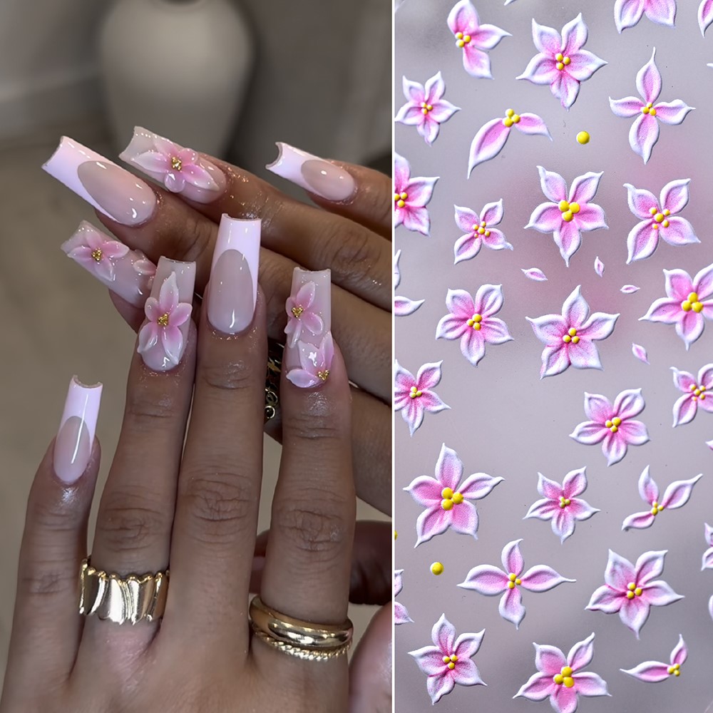 5D Relief Ombre Pink Five-Peta - Nail Art Ombre Pink 评论和价格