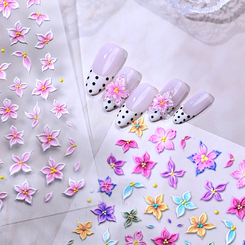 5D Relief Ombre Pink Five-Peta - Nail Art Ombre Pink 评论和价格