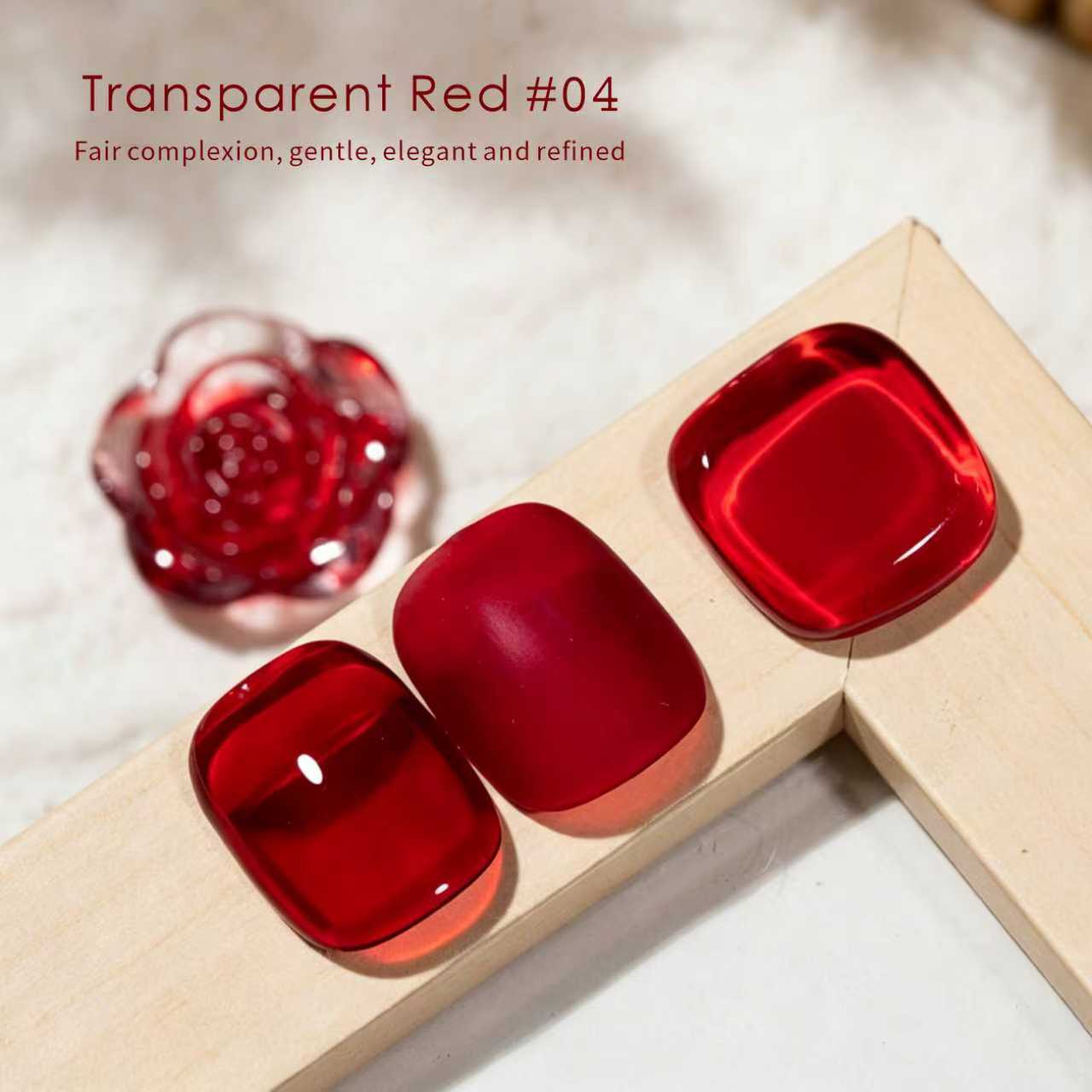 15ml Translucent Red Nail Poli - Nail Art Simple Elegant 评论和价格