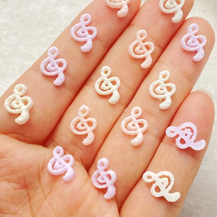 50pcs Mix Resin Mini Pink Musi - Nail Art Love 评论和价格