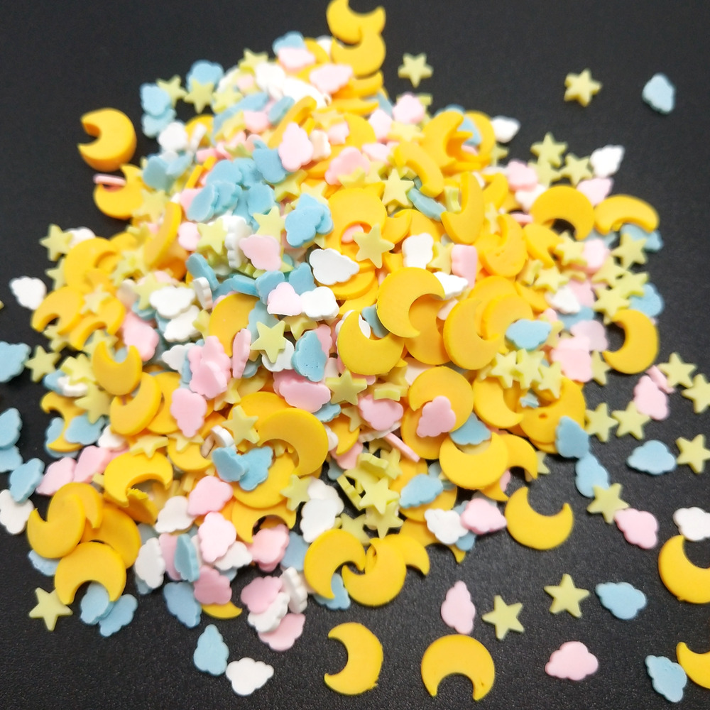 50g Yellow Star/Clouds Polymer - Nail Art Love 评论和价格