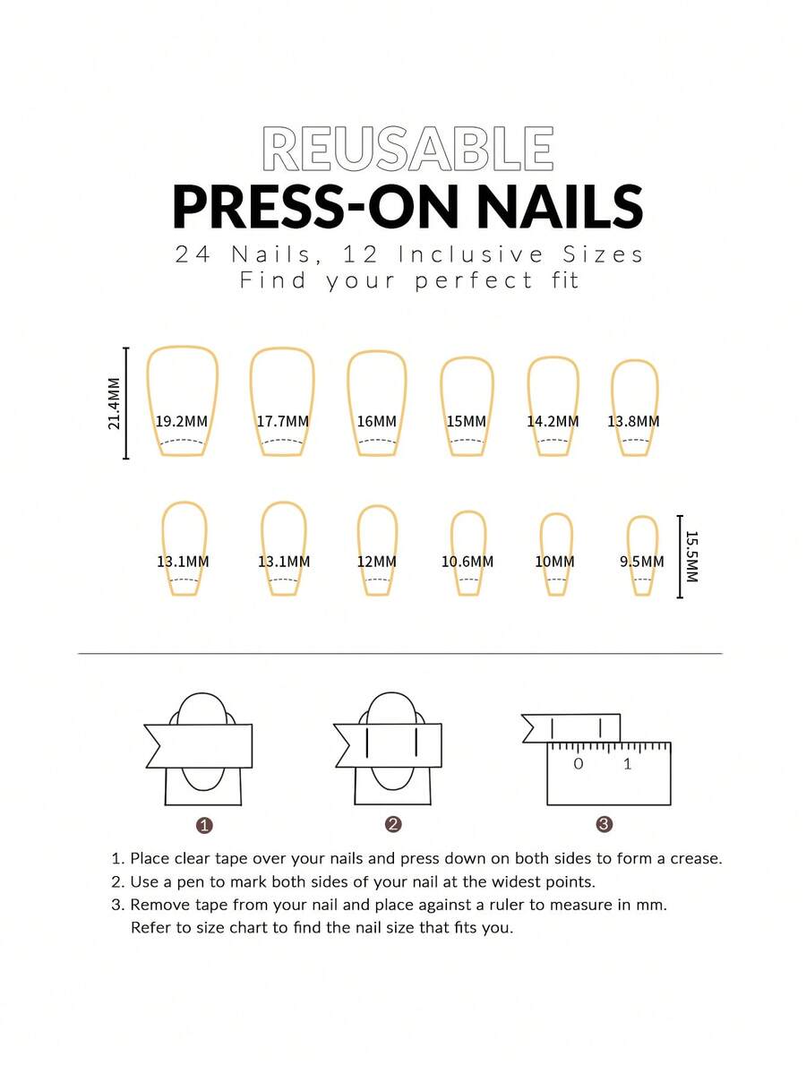 24pcs Y2K Nail Art Pearl Coffi - Nail Art Ombre Pink 评论和价格