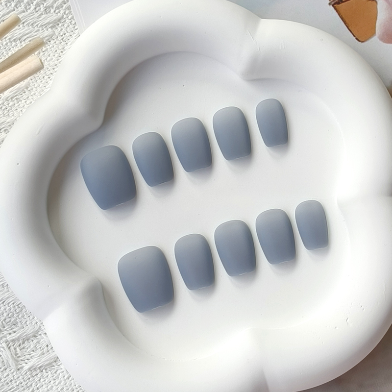 10Pcs Women Spring Solid Color - Nail Art Simple Elegant 评论和价格
