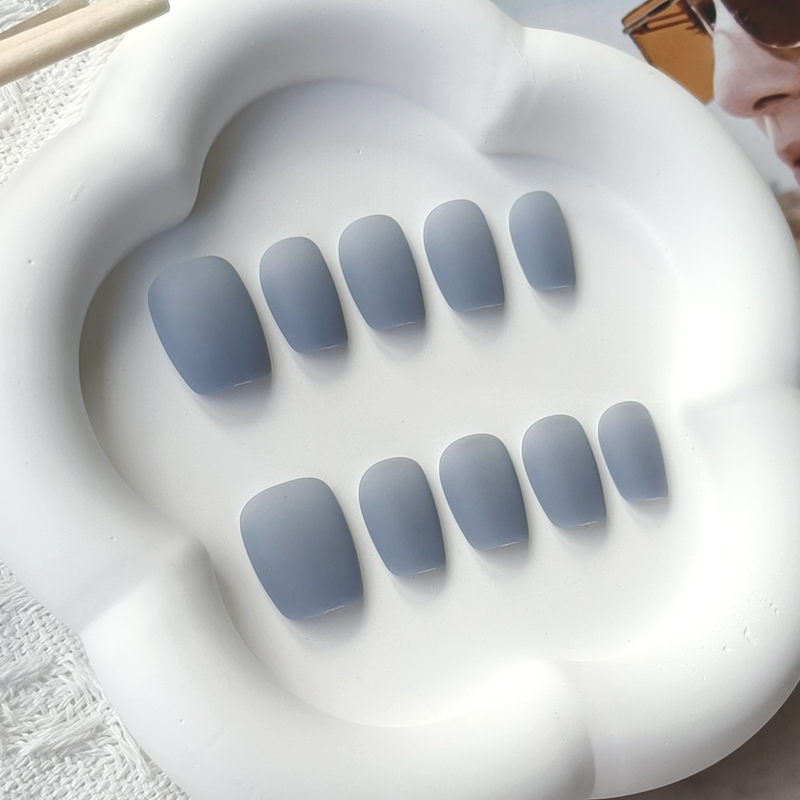 10Pcs Women Spring Solid Color - Nail Art Simple Elegant 评论和价格