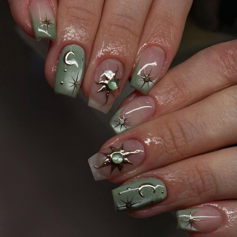 24pcs Finished Fake Nails Fren - Nail Art Red 评论和价格