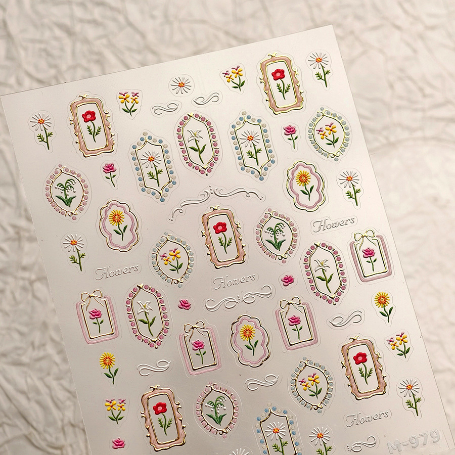Luxury 5D Floral Nail Art Stic - Nail Art Zelda 评论和价格