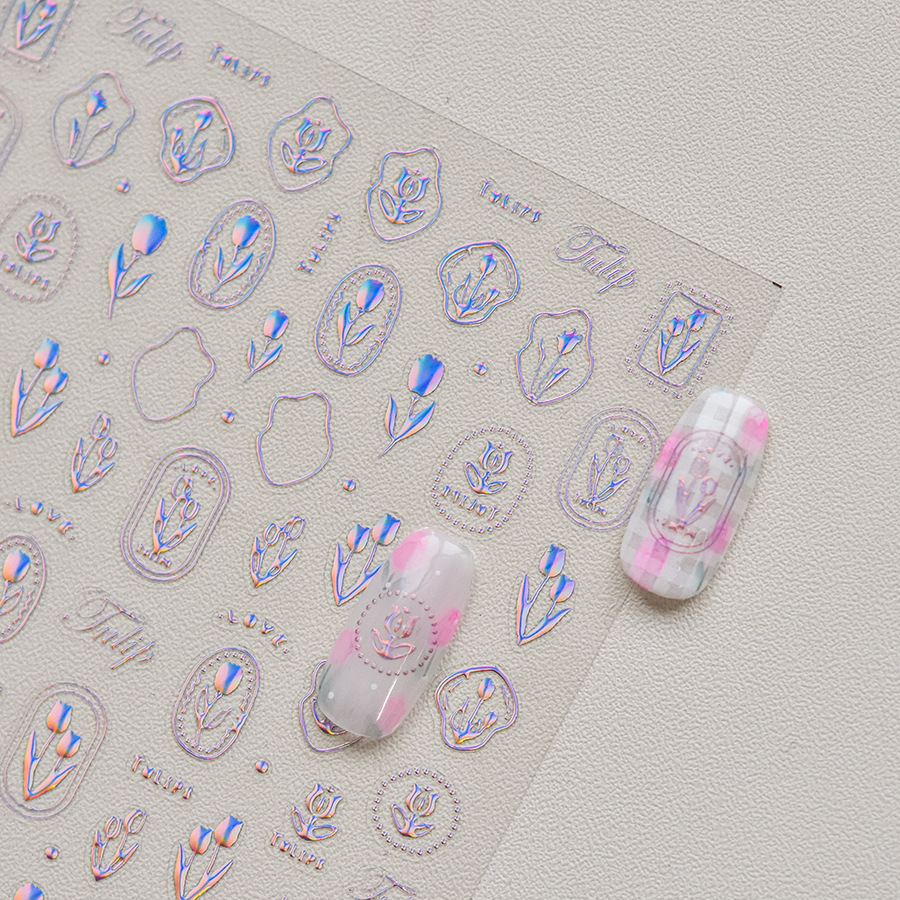 Luxury 5D Floral Nail Art Stic - Nail Art Zelda 评论和价格
