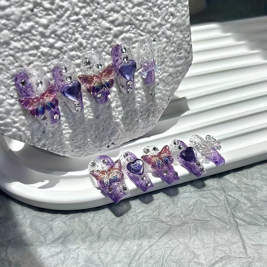 10 Pieces Purple Fantasy Butte - Nail Art Red 评论和价格