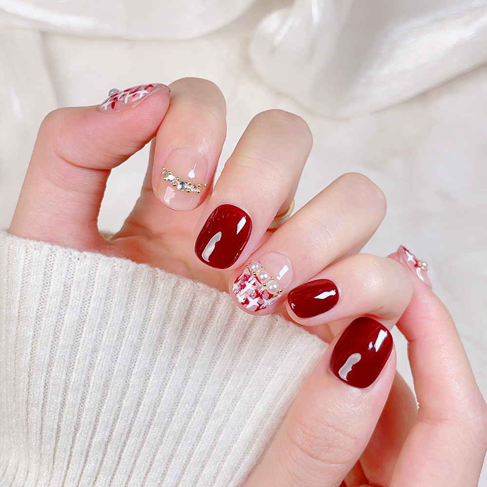 10pcs Short Square Round Handm - Nail Art Xs 评论和价格