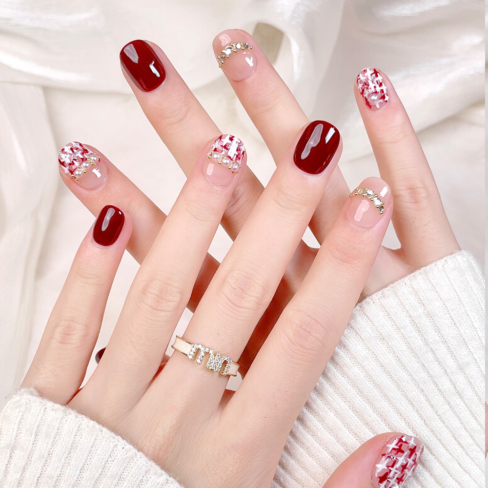 10pcs Short Square Round Handm - Nail Art Xs 评论和价格
