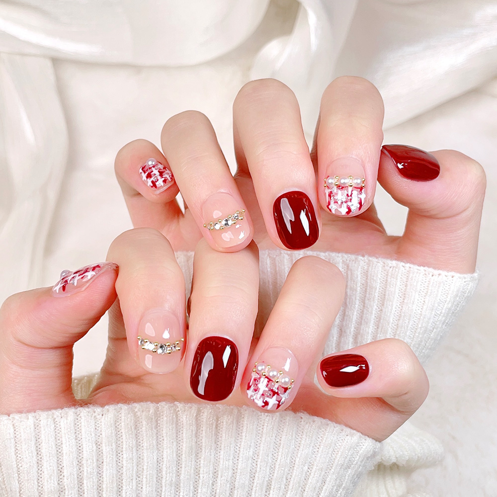10pcs Short Square Round Handm - Nail Art Xs 评论和价格