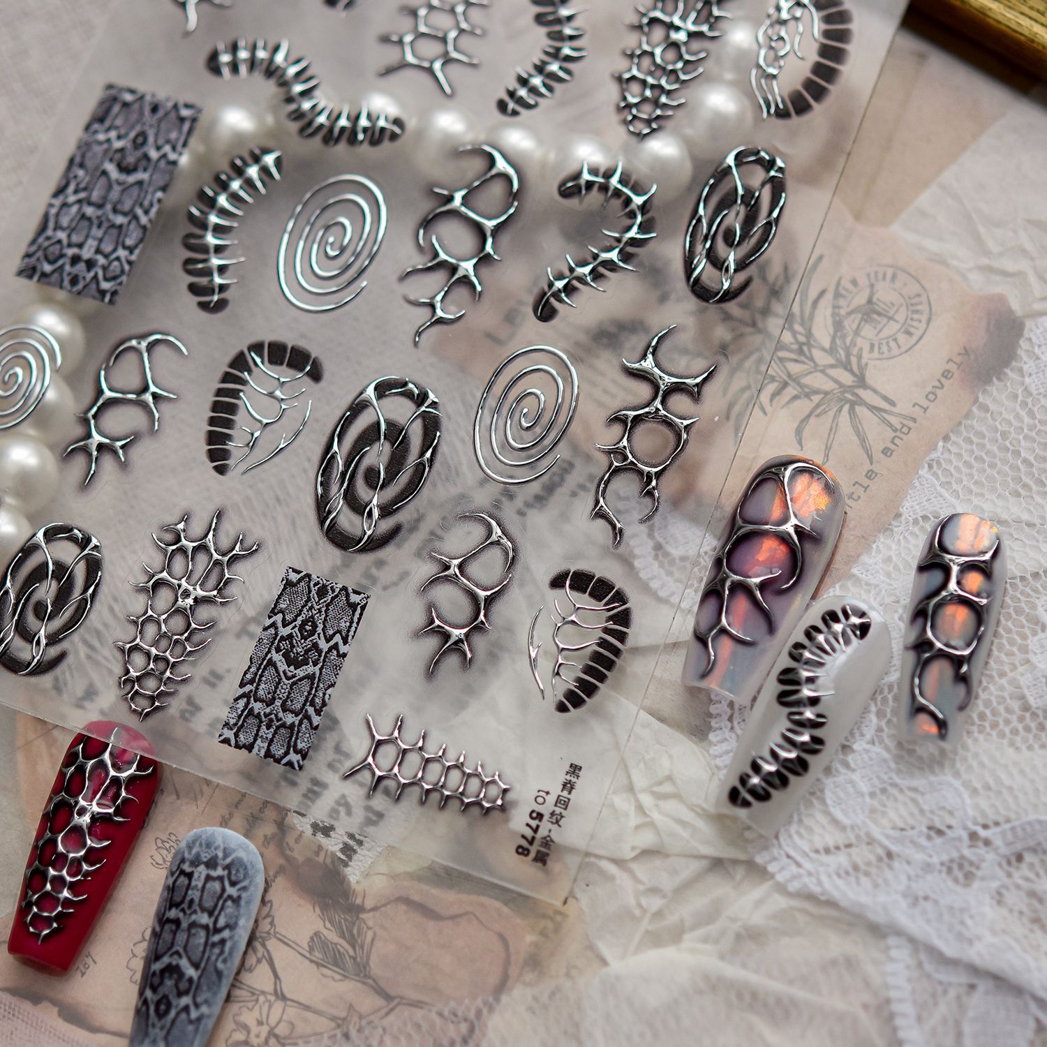 Metal Punk Cool Nails Art Stic - Nail Art Zelda 评论和价格
