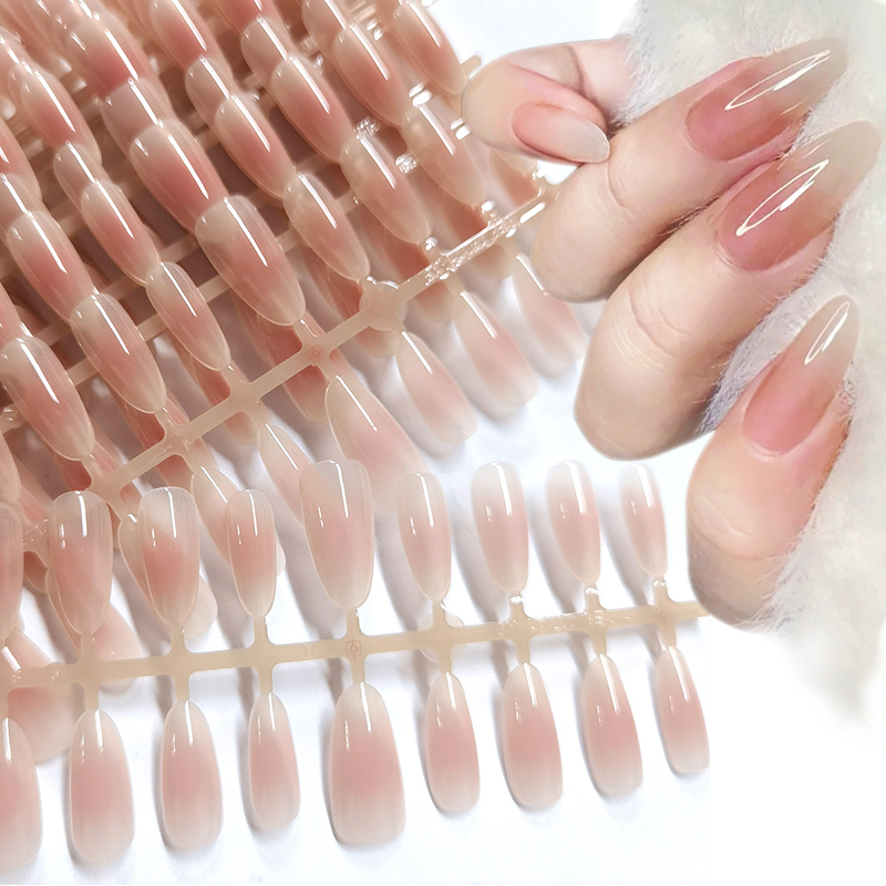 30Pcs Nude Color Fake Nail Fas - Nail Art Xs 评论和价格