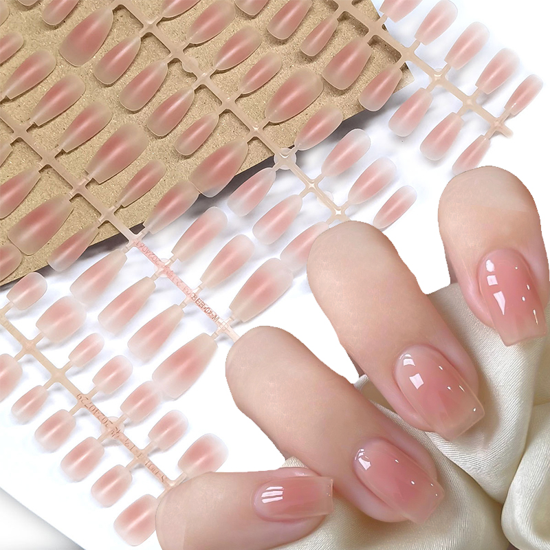 30Pcs Nude Color Fake Nail Fas - Nail Art Xs 评论和价格