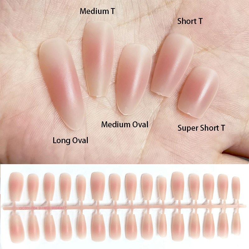 30Pcs Nude Color Fake Nail Fas - Nail Art Xs 评论和价格