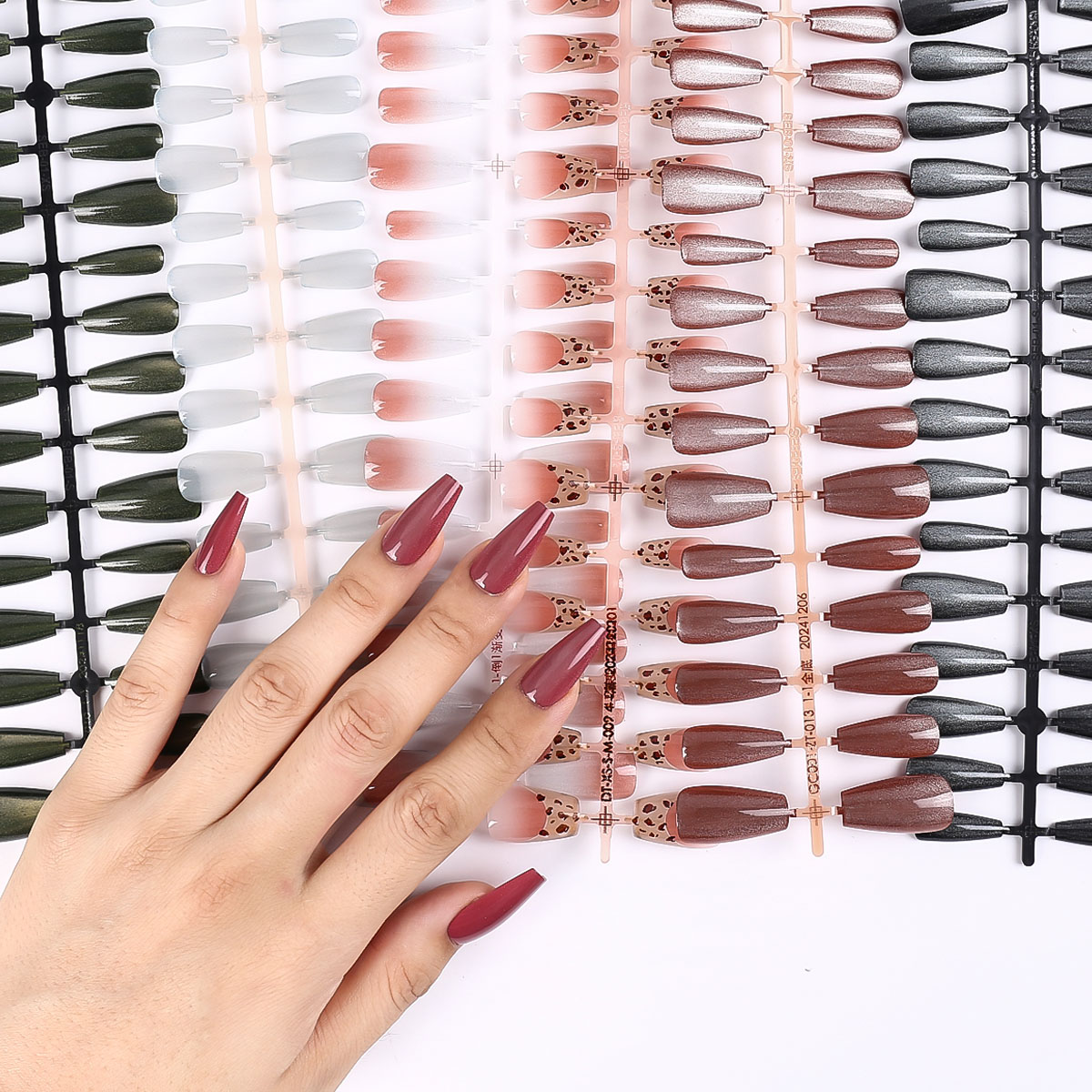 30Pcs Oval Short Pink Press on - Nail Art Ombre Pink 评论和价格