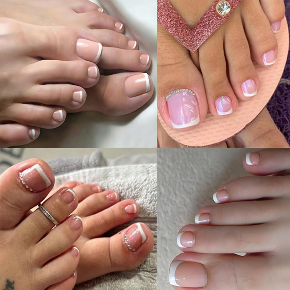 120pcs Ombre Pink White Toe Na - Nail Art Ombre Pink 评论和价格