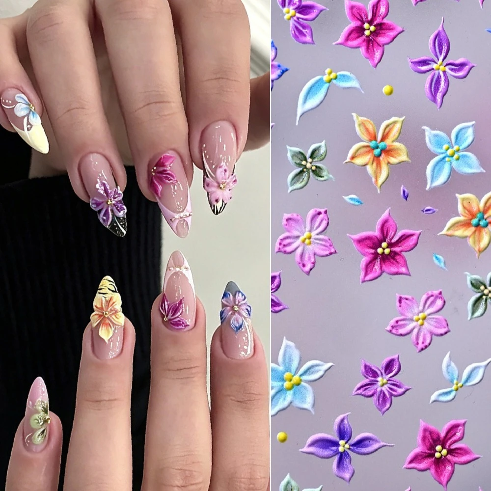 Cute Soft Lily Flower Nail Dec - Nail Art Ombre Pink 评论和价格